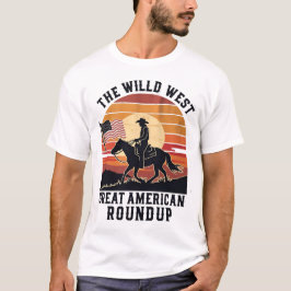 großes amerikanisches Shirt, Cowboy T-Shirt