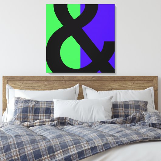 Großes Ampersand-Symbol Leinwanddruck (Insitu (Schlafzimmer))