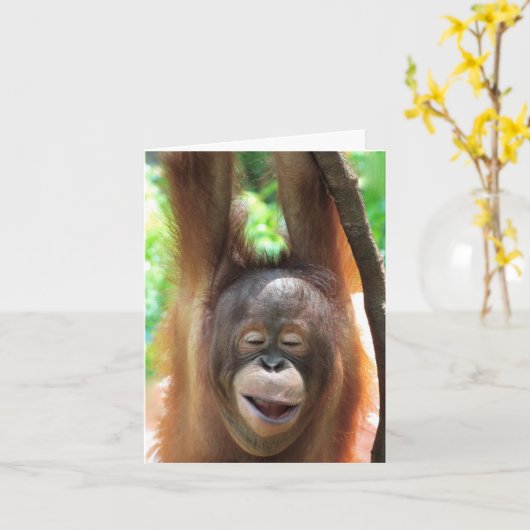 Großes Apfellächeln macht Leben besser Karte (Gelbe Blume)