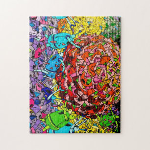 Großes Apple Greeter - NYC Graffitipuzzlespiel Puzzle