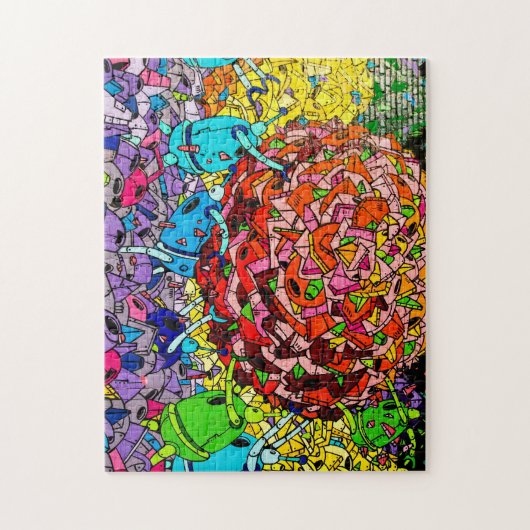 Großes Apple Greeter - NYC Graffitipuzzlespiel Puzzle (Vertikal)