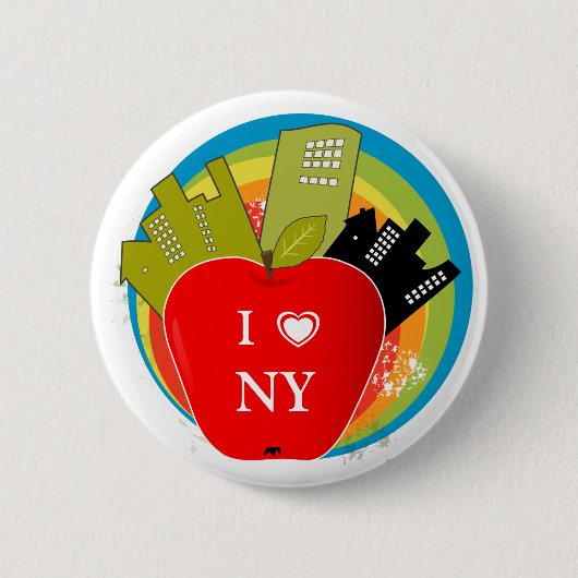 Großes Apple - New York Button (Vorderseite)