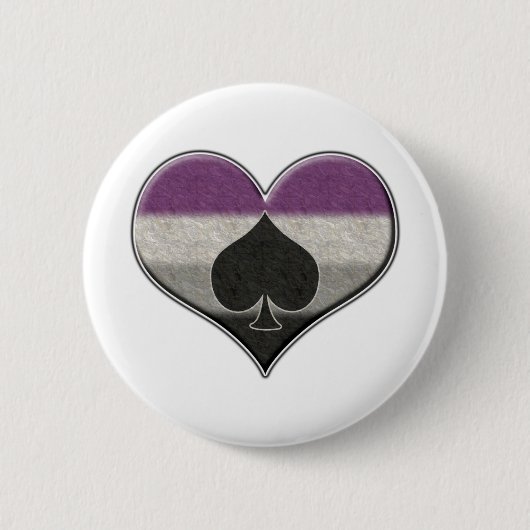 Grosses asexuelles Priesterfarben Flag Kfarbenes H Button (Vorderseite)