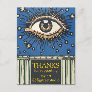 Großes Auge Danke, Text bearbeiten Postkarte