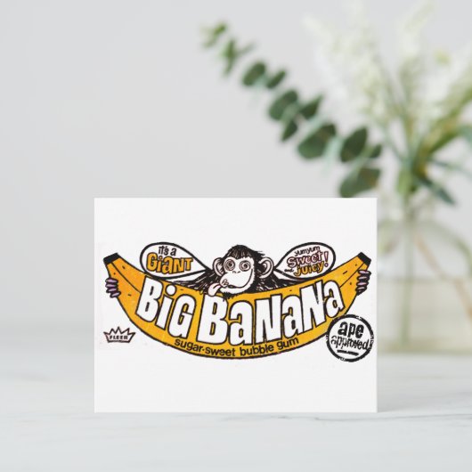 Großes Bananengummi Postkarte (Stehend Vorderseite)
