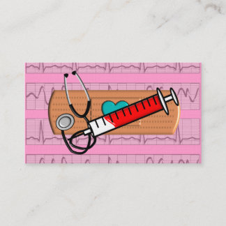 Großes Bandaid Rosa II der medizinischen Visitenkarte