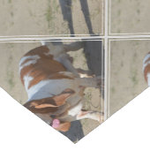 Großes Basset Hound Kurzer Tischläufer (Ecke)