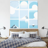 Großes Bauhaus Art Canvas Print 14 - Größe anpassb Leinwanddruck (Insitu (Schlafzimmer))