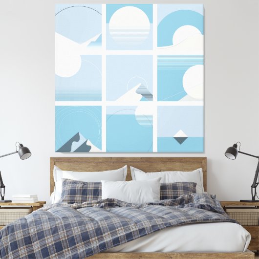 Großes Bauhaus Art Canvas Print 14 - Größe anpassb Leinwanddruck (Insitu (Schlafzimmer))