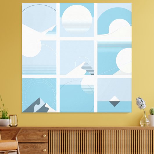 Großes Bauhaus Art Canvas Print 14 - Größe anpassb Leinwanddruck (Insitu (Wohnzimmer))