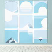 Großes Bauhaus Art Canvas Print 14 - Größe anpassb Leinwanddruck (Insitu (Holzboden))