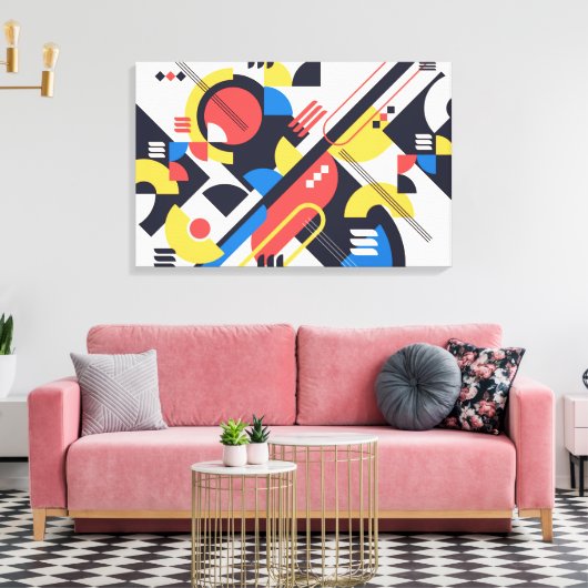 Großes Bauhaus Art Canvas Print 7 (formatanpassbar Leinwanddruck (Insitu (Wohnzimmer))