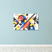 Großes Bauhaus Art Canvas Print 7 (formatanpassbar Leinwanddruck (Insitu (Holzboden))