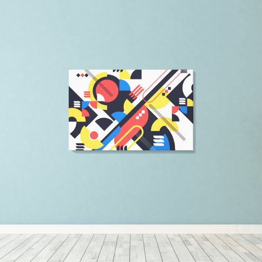 Großes Bauhaus Art Canvas Print 7 (formatanpassbar Leinwanddruck (Insitu (Holzboden))