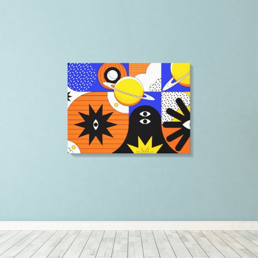 Großes Bauhaus Art Canvas Print 8 (formatanpassbar Leinwanddruck (Insitu (Holzboden))