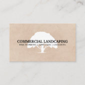 Großes Baumlogo | Gartenarbeit | Landflucht Visitenkarte (Vorderseite)