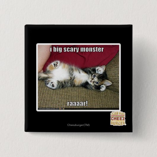 Großes beängstigendes Monster I Button (Vorderseite)