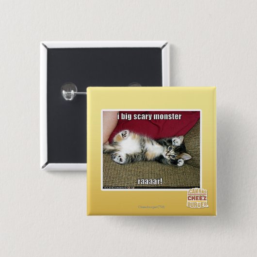 Großes beängstigendes Monster I Button (Vorne & Hinten)