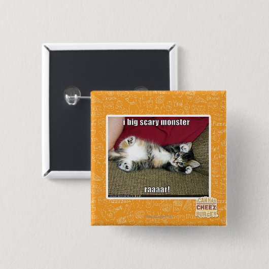 Großes beängstigendes Monster I Button (Vorne & Hinten)