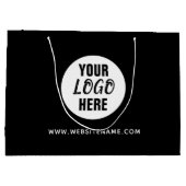 Großes benutzerdefiniertes Logo/Text-Shopping Große Geschenktüte (Rückseite)