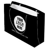 Großes benutzerdefiniertes Logo/Text-Shopping Große Geschenktüte (Rückseite Schrägansicht)