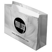 Großes benutzerdefiniertes Logo/Text-Shopping Große Geschenktüte (Vorderseite Schrägansicht)