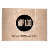 Großes benutzerdefiniertes Logo/Text-Shopping Große Geschenktüte (Rückseite)