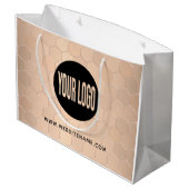 Großes benutzerdefiniertes Logo/Text-Shopping Große Geschenktüte (Rückseite Schrägansicht)