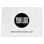Großes benutzerdefiniertes Logo/Text-Shopping Große Geschenktüte (Vorderseite)