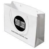 Großes benutzerdefiniertes Logo/Text-Shopping Große Geschenktüte (Rückseite Schrägansicht)