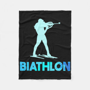 Grosses Biathlon Skidesign Langlaufen Fleecedecke