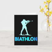 Grosses Biathlon Skidesign Langlaufen Karte (Gelbe Blume)
