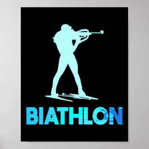 Grosses Biathlon Skidesign Langlaufen Poster