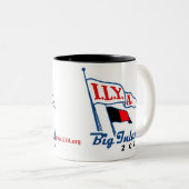 Großes Binnenland Burgee schmutzige alte Zweifarbige Tasse (VorderseiteRechts)