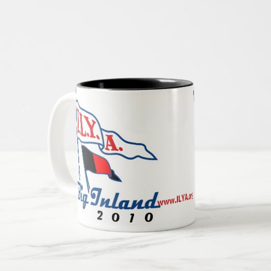 Großes Binnenland Burgee schmutzige alte Zweifarbige Tasse (Vorderseite Links)