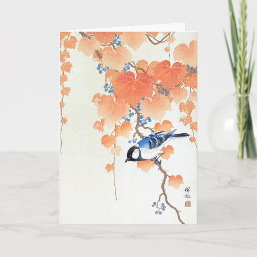 Großes Blatt auf der Plane-Zweigniederlassung - Oh Karte (Vorderseite)