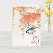 Großes Blatt auf der Plane-Zweigniederlassung - Oh Karte (Gelbe Blume)