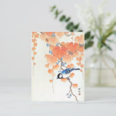 Großes Blatt auf der Plane-Zweigniederlassung - Oh Postkarte (Stehend Vorderseite)