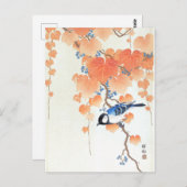 Großes Blatt auf der Plane-Zweigniederlassung - Oh Postkarte (Vorne/Hinten)