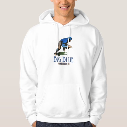 Großes Blau Hoodie (Vorderseite)