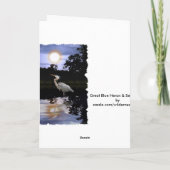 GROSSES BLAU-REIHER Gruß-Karten u. Karte (Rückseite)