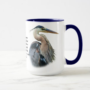 Großes Blau-Reiher-kundengerechte Tasse