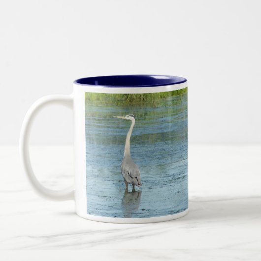 Großes Blau-Reiher-Tasse Zweifarbige Tasse (Links)
