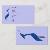 GROSSES BLAU-REIHER-Visitenkarte Visitenkarte (Vorne/Hinten)