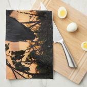 Großes Blau-Reiherpaar-Geschirrtuch-Set Geschirrtuch (Viertel Falte)