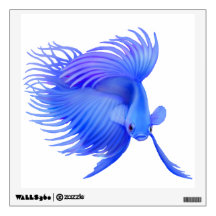Großes blaues Betta kämpfendes