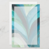 Großes blaues Blatt I Briefpapier (Vorne/Hinten)