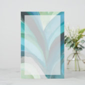 Großes blaues Blatt I Briefpapier (Stehend Vorderseite)