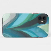 Großes blaues Blatt I Case-Mate iPhone Hülle (Rückseite (Horizontal))