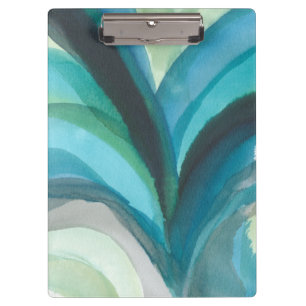 Großes blaues Blatt I Klemmbrett